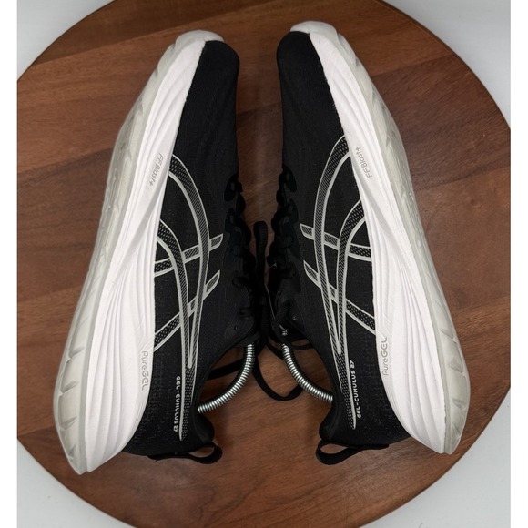 ASICS Gel-Cumulus 27 Black White Running Shoes Sneakers Men's Size 10 XWIDE - Picture 6 of 11